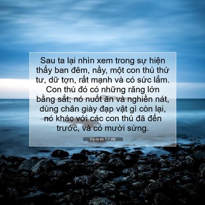 Picture 07 - Ða-ni-ên 7:7 VIE - Sau ta lại nhìn xem trong sự hiện thấy - Bible Verse Picture