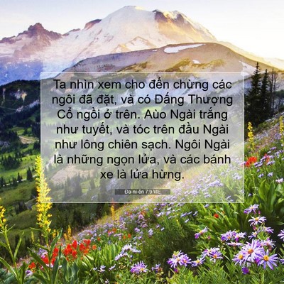Picture 07 - Ða-ni-ên 7:9 VIE - Ta nhìn xem cho đến chừng các ngôi đã - Bible Verse Picture