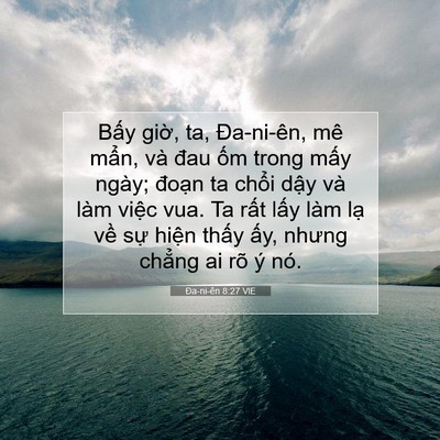 Picture 07 - Ða-ni-ên 8:27 VIE - Bấy giờ, ta, Đa-ni-ên, mê mẩn, và đau - Bible Verse Picture
