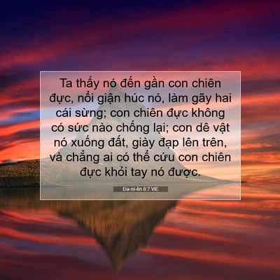 Picture 07 - Ða-ni-ên 8:7 VIE - Ta thấy nó đến gần con chiên đực, - Bible Verse Picture