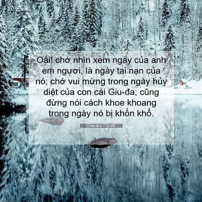 Picture 07 - Ô-ba-đi-a 1:12 VIE - Oâi! chớ nhìn xem ngày của anh em ngươi, - Bible Verse Picture