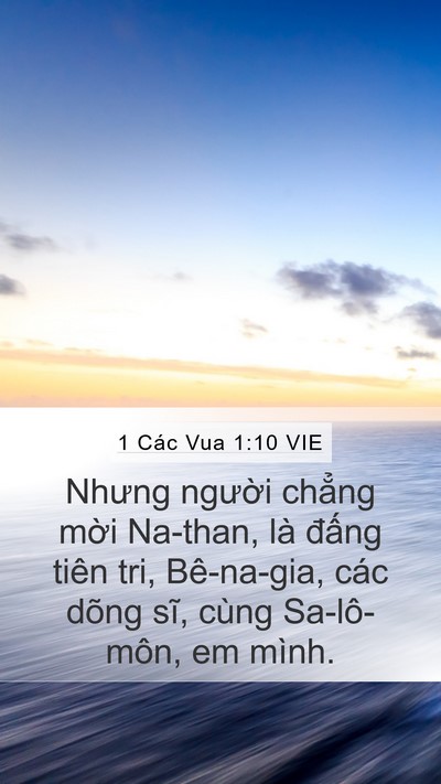 1 Các Vua 1:10 VIE Bible Verse Image