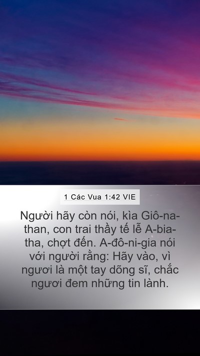 1 Các Vua 1:42 VIE Bible Verse Image