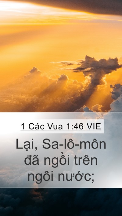 1 Các Vua 1:46 VIE Bible Verse Image