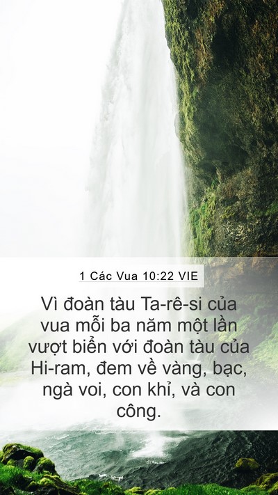 1 Các Vua 10:22 VIE Bible Verse Image