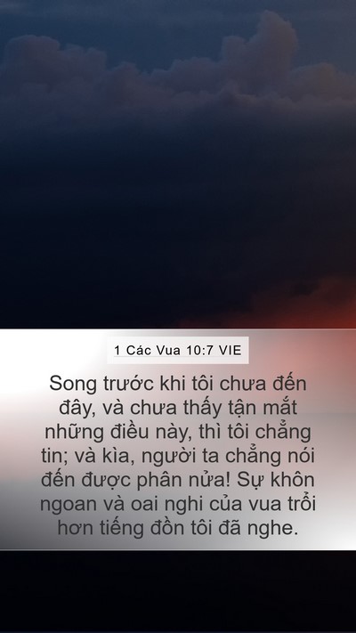 1 Các Vua 10:7 VIE Bible Verse Image