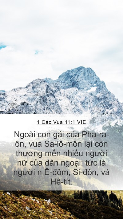 1 Các Vua 11:1 VIE Bible Verse Image