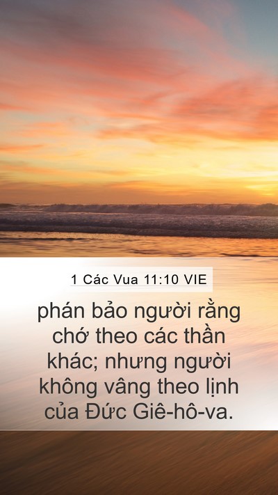 1 Các Vua 11:10 VIE Mobile Phone Wallpaper - phán bảo người rằng chớ theo các - Mobile Bible Verse Wallpaper