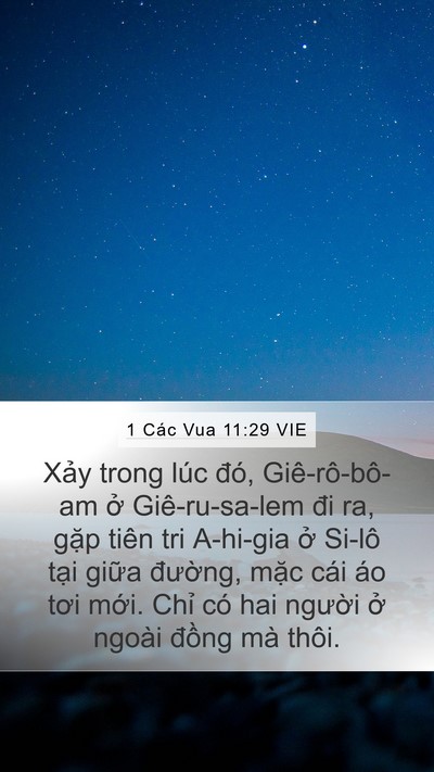 1 Các Vua 11:29 VIE Bible Verse Image
