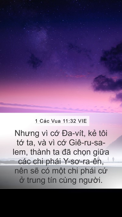1 Các Vua 11:32 VIE Bible Verse Image