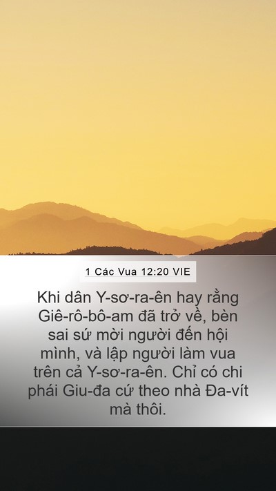 1 Các Vua 12:20 VIE Bible Verse Image