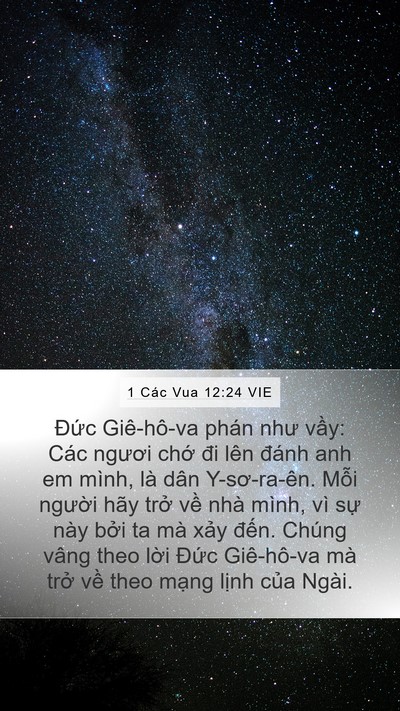 1 Các Vua 12:24 VIE Bible Verse Image