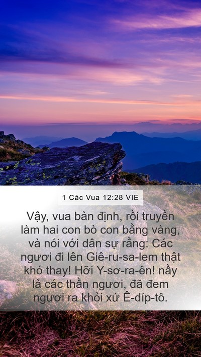 1 Các Vua 12:28 VIE Bible Verse Image