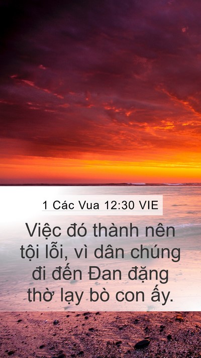 1 Các Vua 12:30 VIE Bible Verse Image