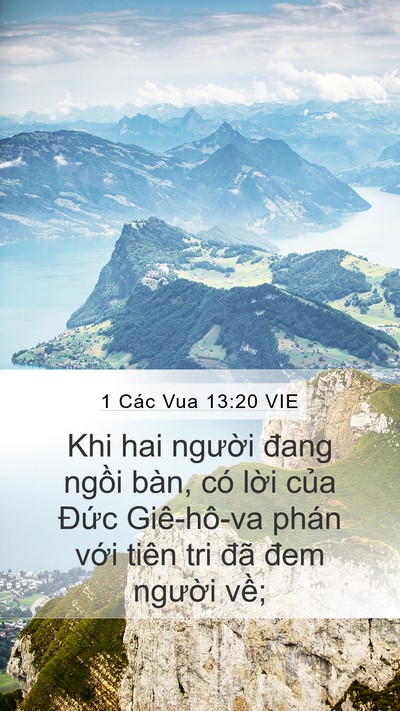 1 Các Vua 13:20 VIE Bible Verse Image