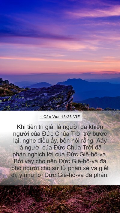 1 Các Vua 13:26 VIE Bible Verse Image