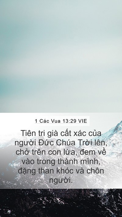 1 Các Vua 13:29 VIE Bible Verse Image
