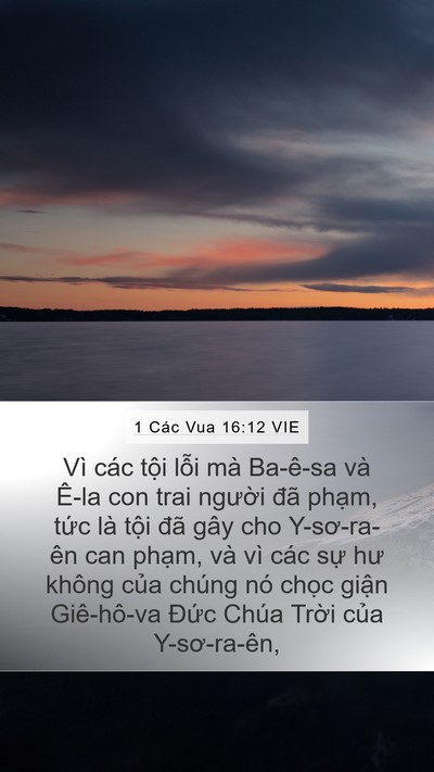 1 Các Vua 16:12 VIE Bible Verse Image