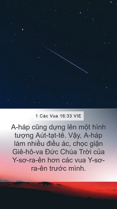 1 Các Vua 16:33 VIE Bible Verse Image