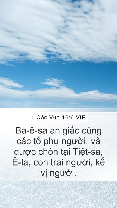 1 Các Vua 16:6 VIE Bible Verse Image