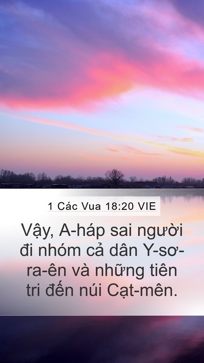 1 Các Vua 18:20 VIE Bible Verse Image