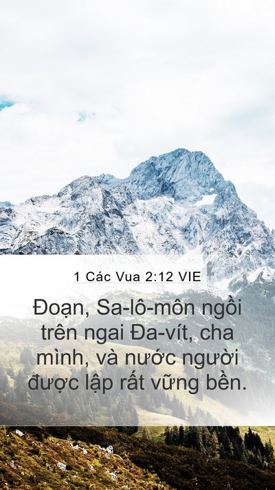 1 Các Vua 2:12 VIE Bible Verse Image