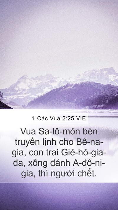 1 Các Vua 2:25 VIE Bible Verse Image
