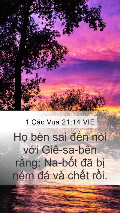 1 Các Vua 21:14 VIE Mobile Phone Wallpaper - Họ bèn sai đến nói với Giê-sa-bên - Mobile Bible Verse Wallpaper