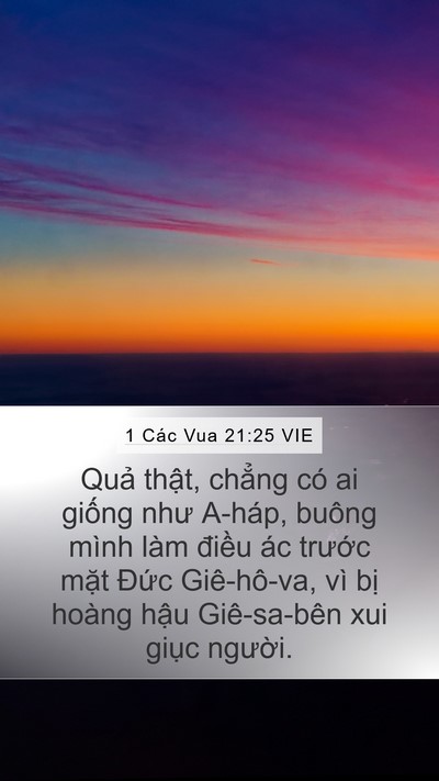 1 Các Vua 21:25 VIE Bible Verse Image