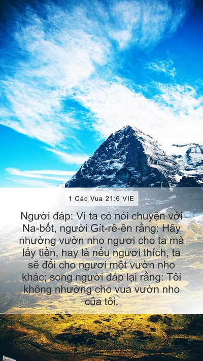 1 Các Vua 21:6 VIE Mobile Phone Wallpaper - Người đáp: Vì ta có nói chuyện với - Mobile Bible Verse Wallpaper