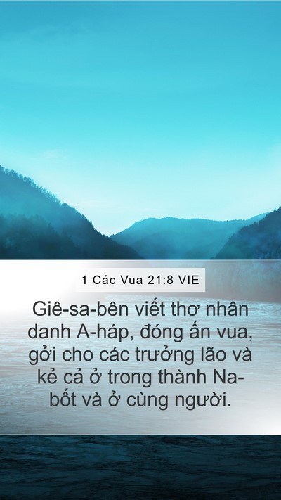 1 Các Vua 21:8 VIE Bible Verse Image