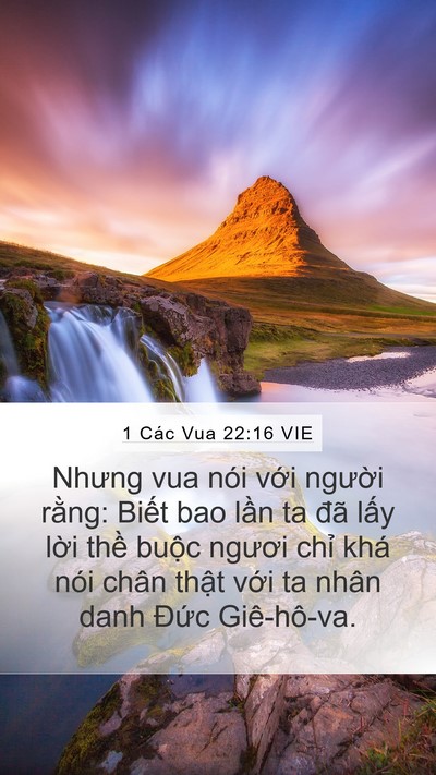 1 Các Vua 22:16 VIE Bible Verse Image
