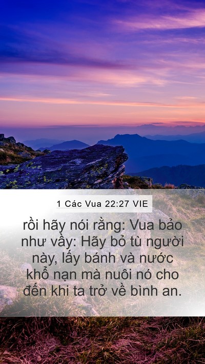 1 Các Vua 22:27 VIE Bible Verse Image