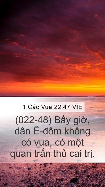 1 Các Vua 22:47 VIE Bible Verse Image