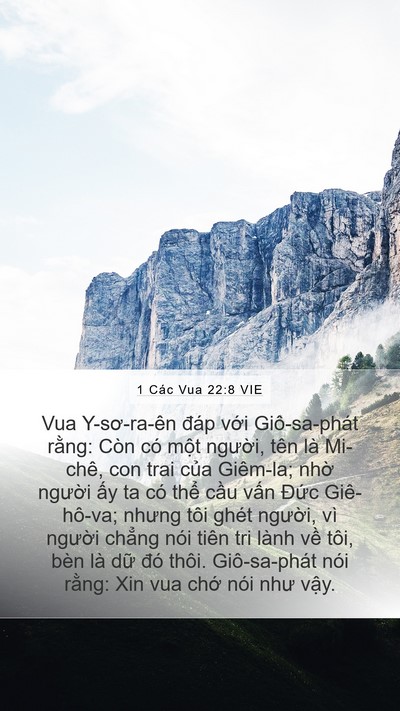 1 Các Vua 22:8 VIE Bible Verse Image
