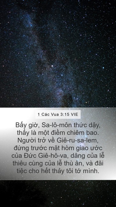 1 Các Vua 3:15 VIE Bible Verse Image