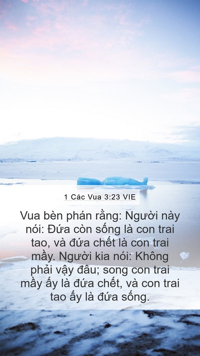 1 Các Vua 3:23 VIE Bible Verse Image