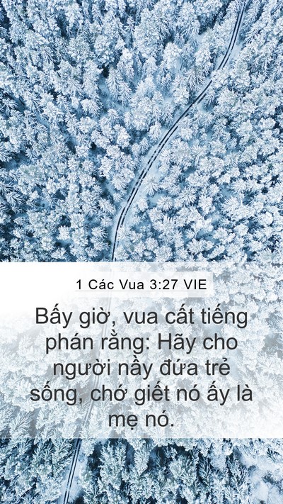1 Các Vua 3:27 VIE Mobile Phone Wallpaper - Bấy giờ, vua cất tiếng phán rằng: Hãy - Mobile Bible Verse Wallpaper