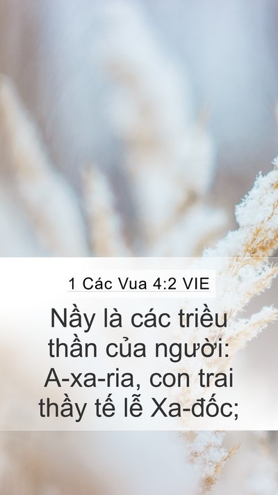 1 Các Vua 4:2 VIE Bible Verse Image