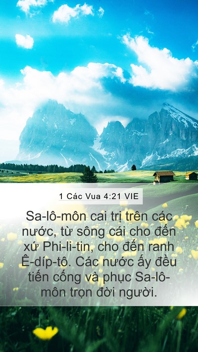 1 Các Vua 4:21 VIE Bible Verse Image