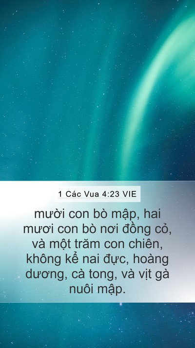 1 Các Vua 4:23 VIE Bible Verse Image