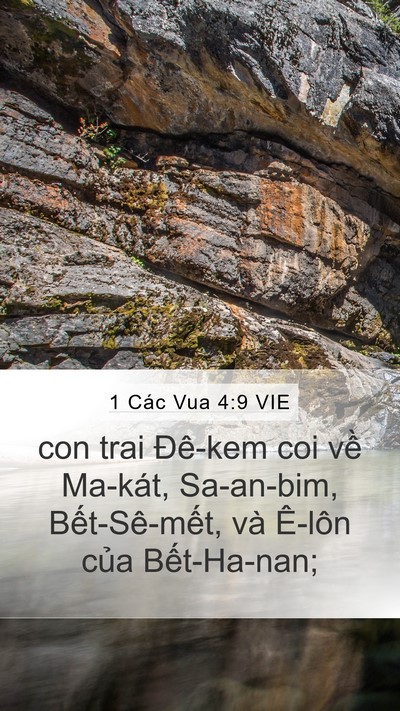 1 Các Vua 4:9 VIE Bible Verse Image