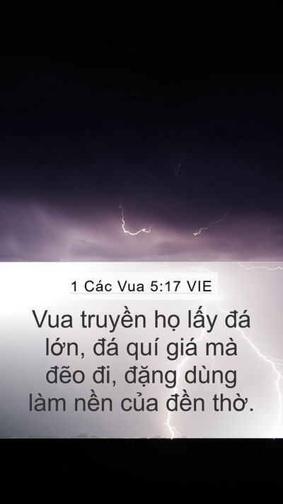 1 Các Vua 5:17 VIE Bible Verse Image