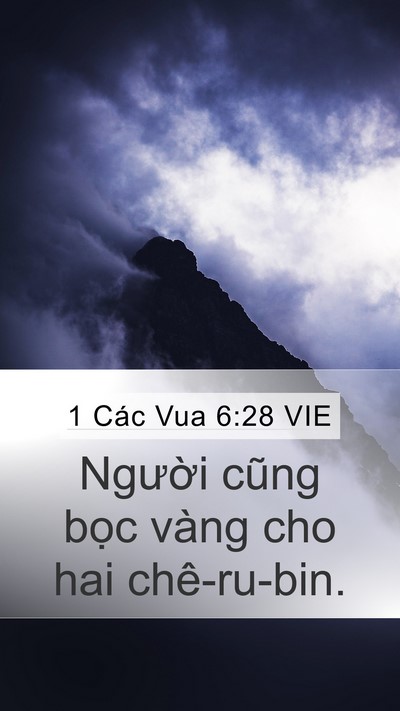 1 Các Vua 6:28 VIE Mobile Phone Wallpaper - Người cũng bọc vàng cho hai - Mobile Bible Verse Wallpaper