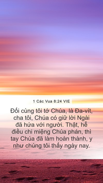 1 Các Vua 8:24 VIE Bible Verse Image