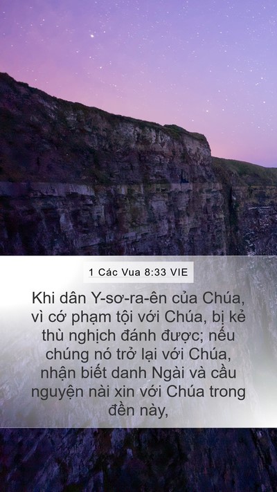 1 Các Vua 8:33 VIE Bible Verse Image