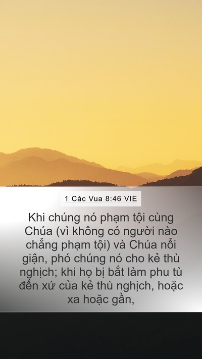 1 Các Vua 8:46 VIE Bible Verse Image