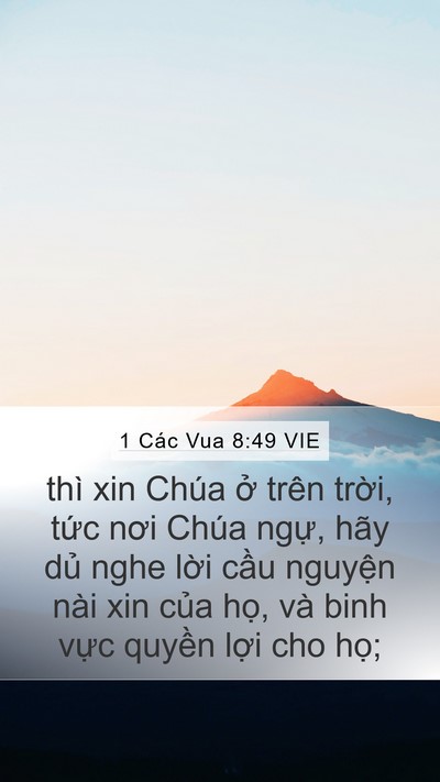 1 Các Vua 8:49 VIE Bible Verse Image