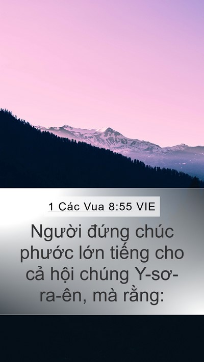 1 Các Vua 8:55 VIE Bible Verse Image