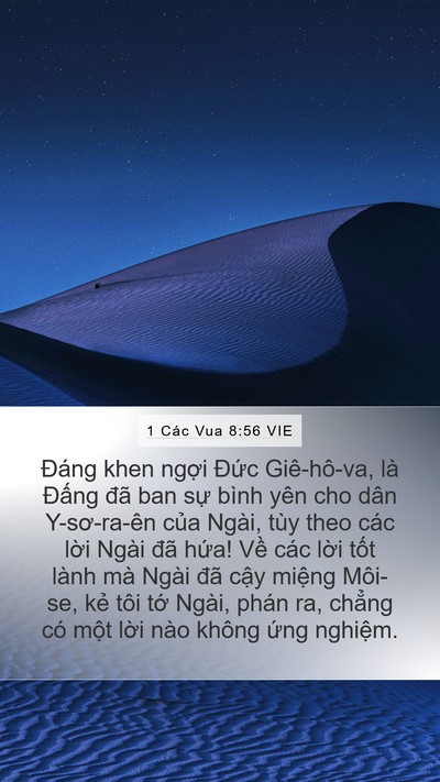 1 Các Vua 8:56 VIE Bible Verse Image